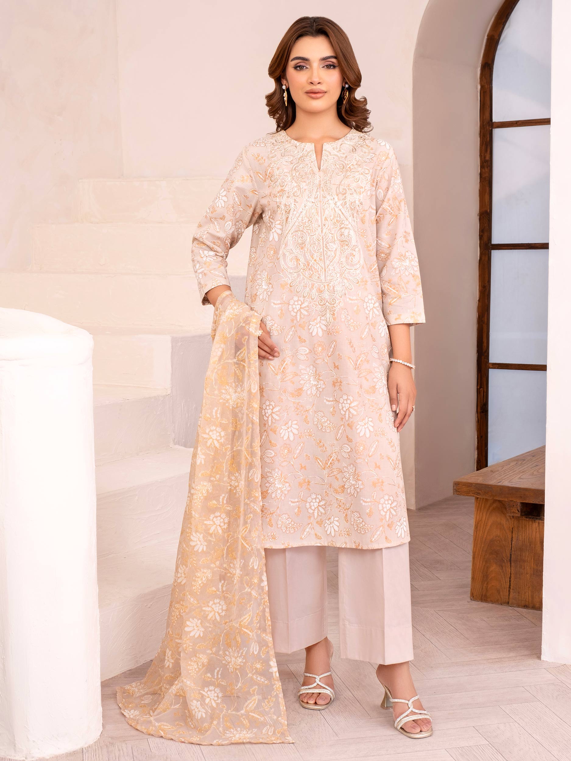 3 Piece Lawn Suit-Embroidered (Unstitched)