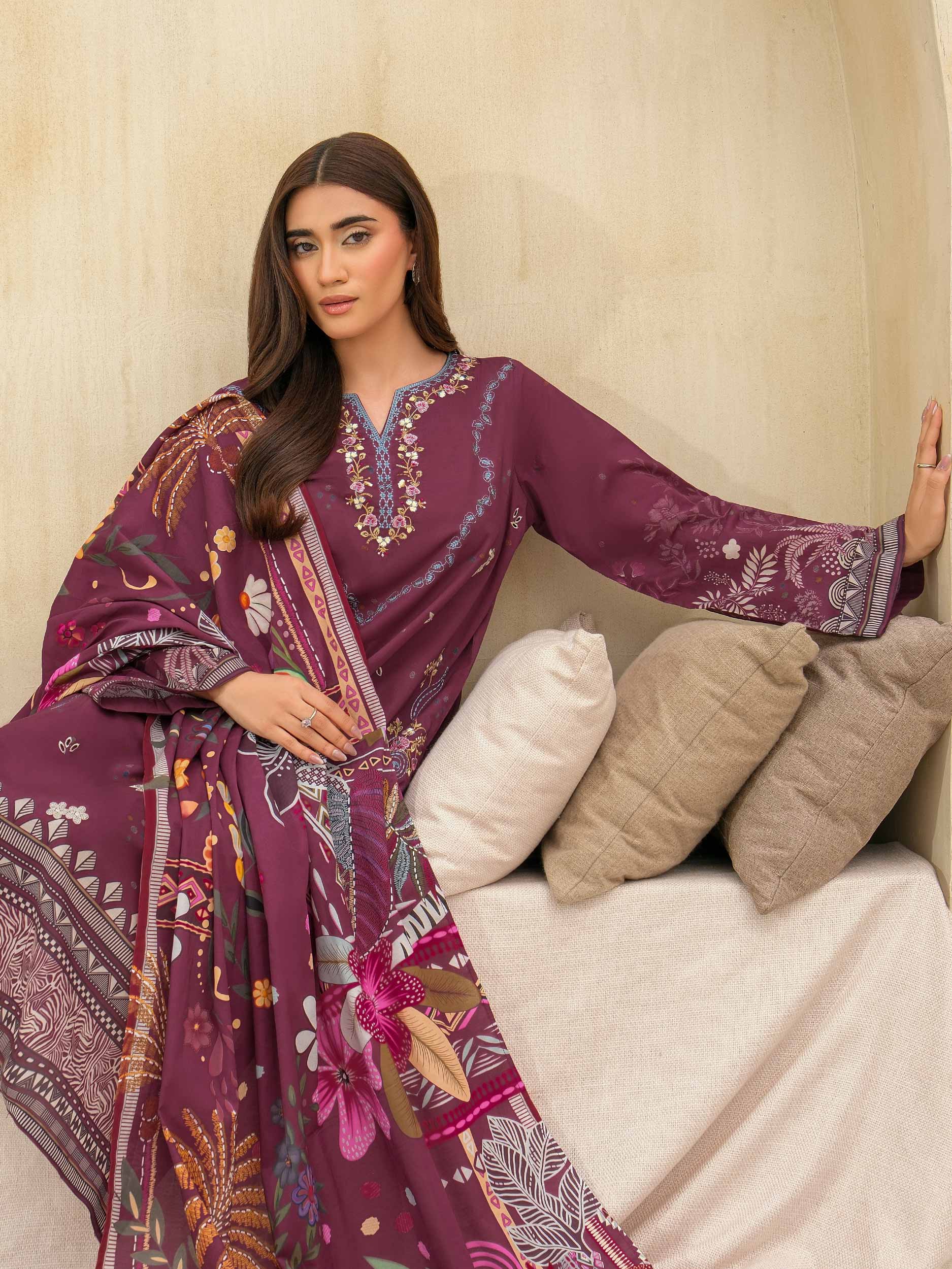 3 Piece Lawn Suit-Embroidered (Unstitched)