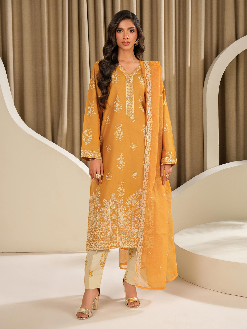 3 Piece Lawn Suit-Embroidered (Unstitched)