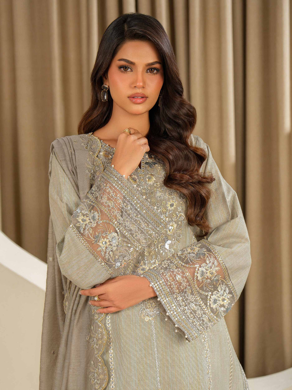 3 Piece Missouri Suit-Embroidered (Unstitched)