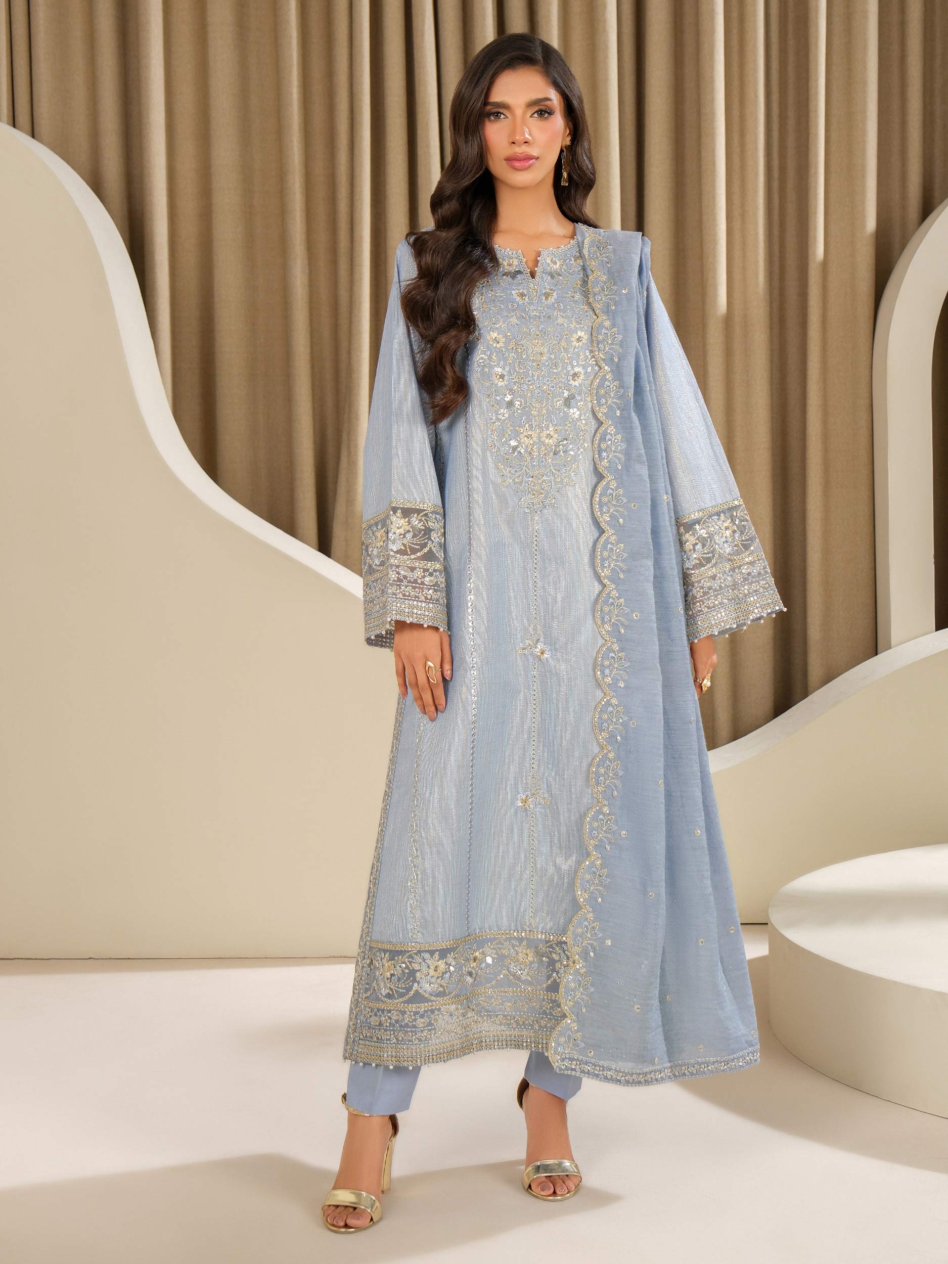 3 Piece Missouri Suit-Embroidered (Unstitched)