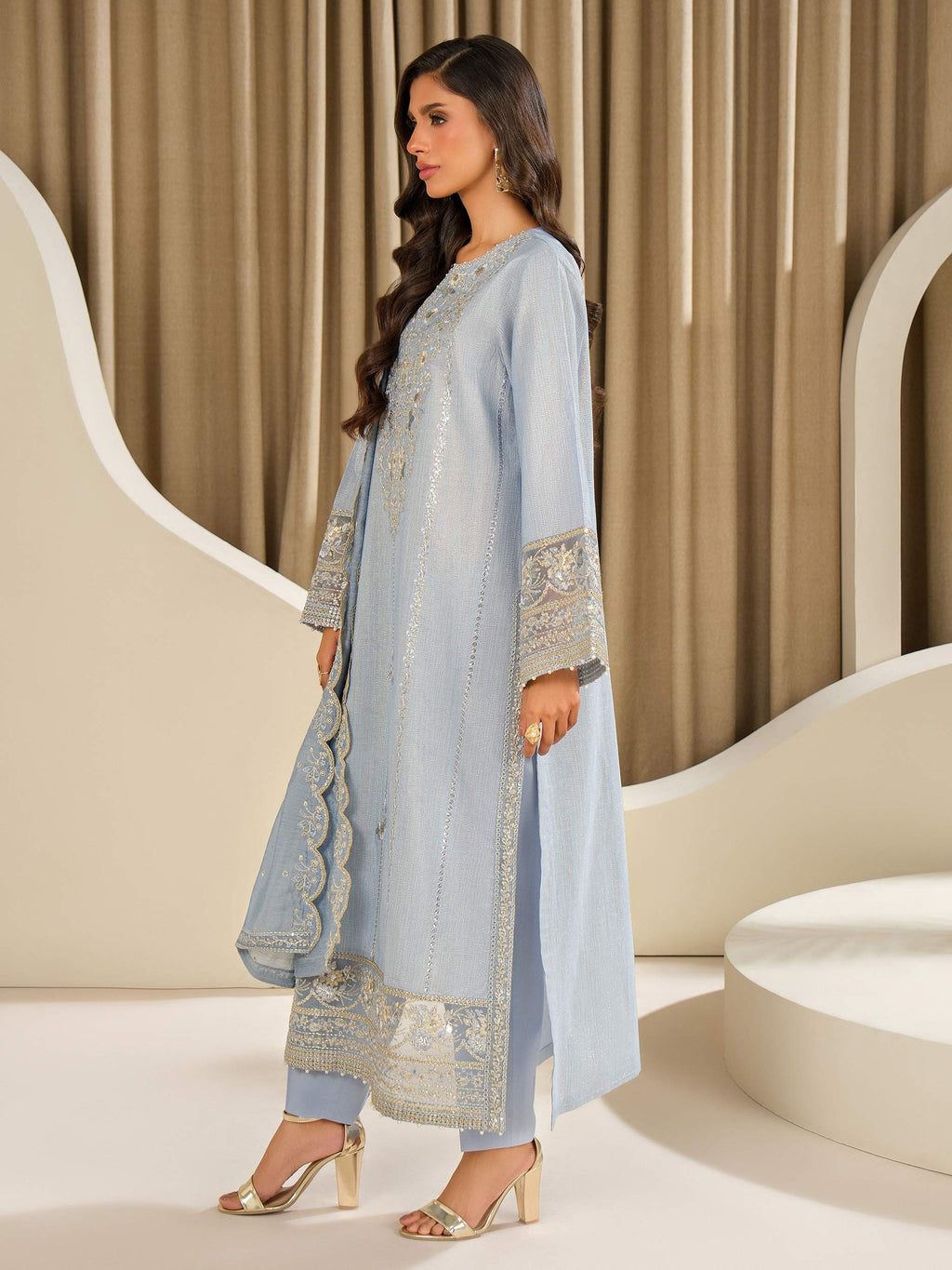 3 Piece Missouri Suit-Embroidered (Unstitched)