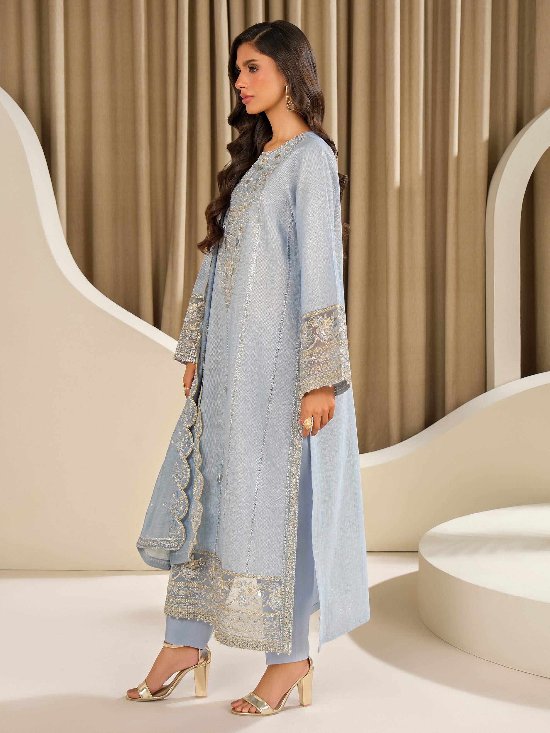 3 Piece Missouri Suit-Embroidered (Unstitched)