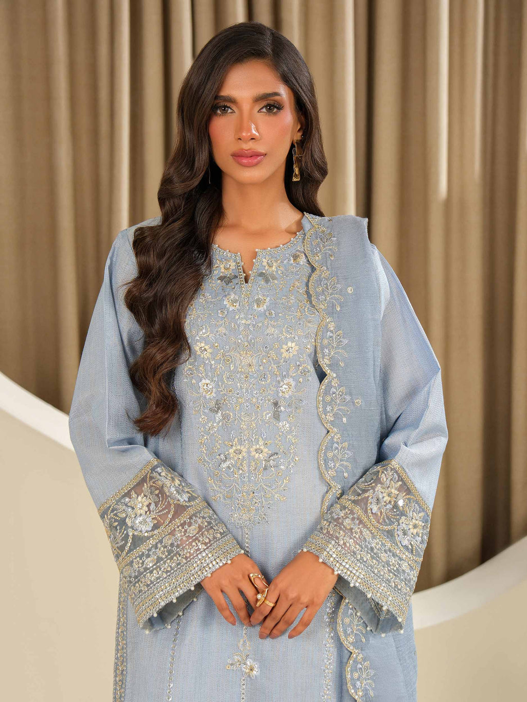 3 Piece Missouri Suit-Embroidered (Unstitched)