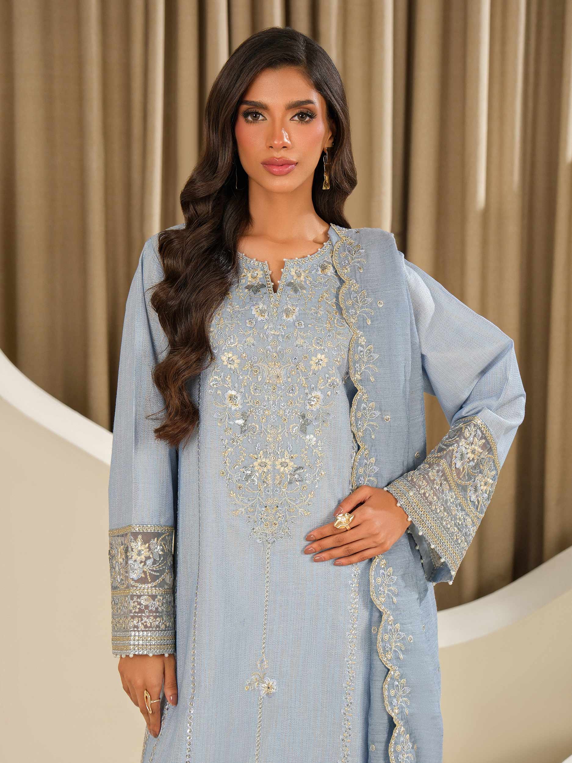 3 Piece Missouri Suit-Embroidered (Unstitched)