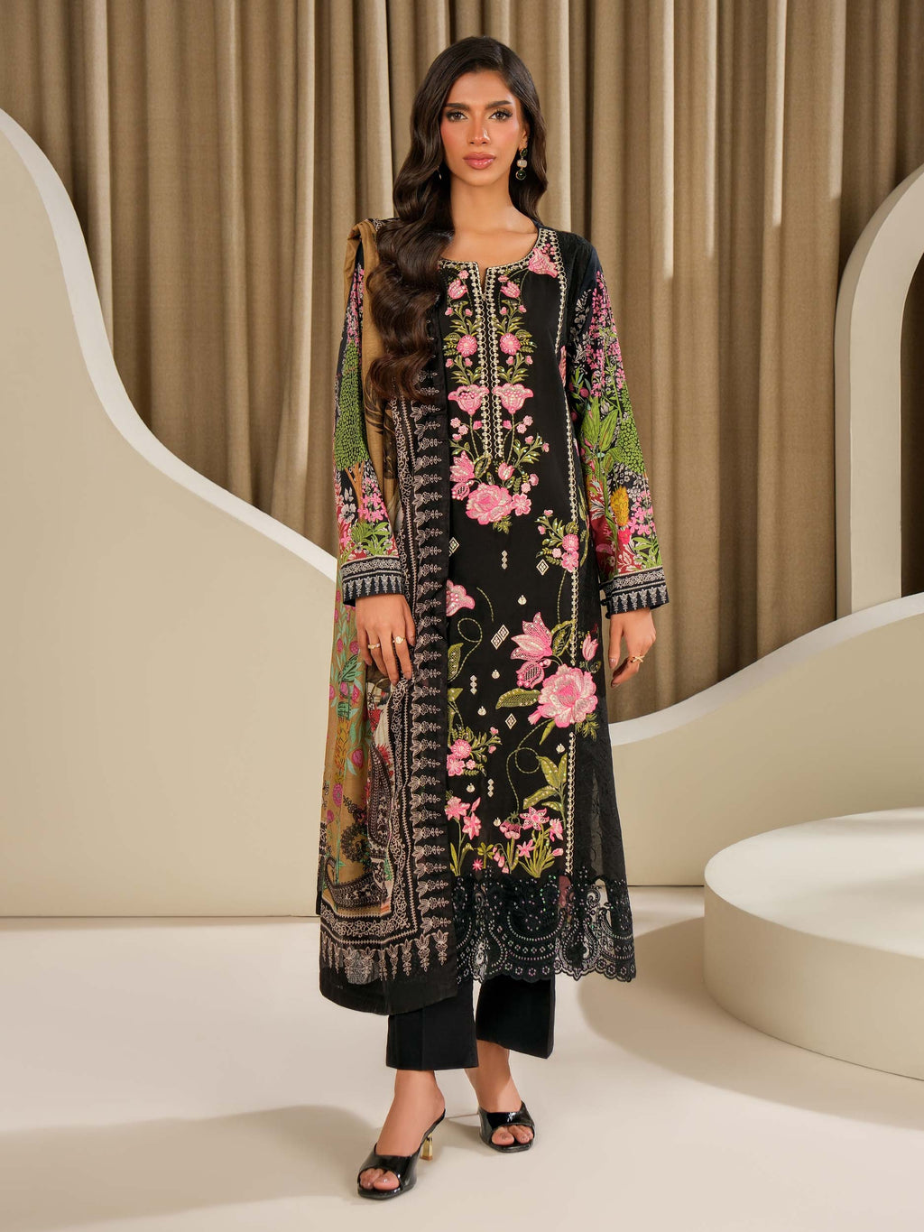 3 Piece Lawn Suit-Embroidered (Unstitched)