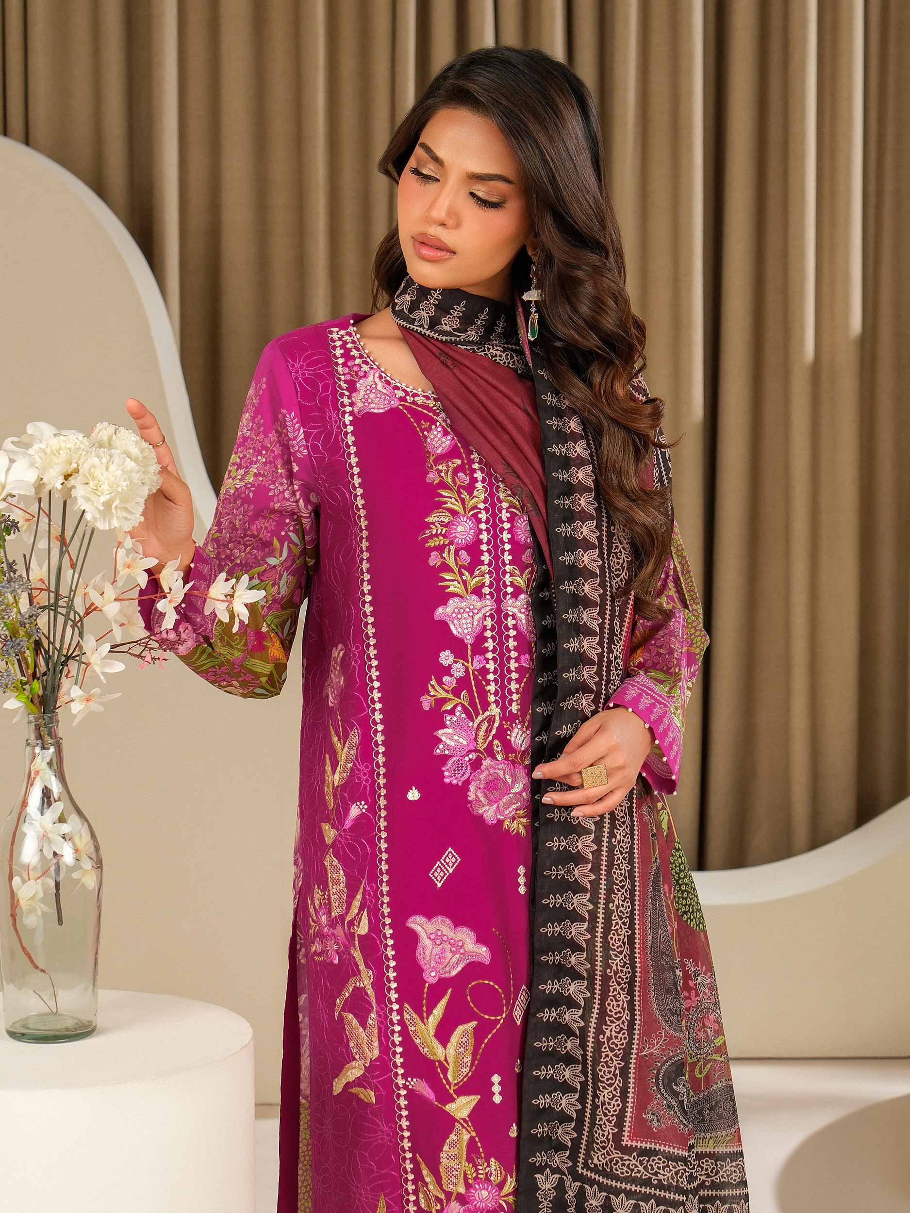 3 Piece Lawn Suit-Embroidered (Unstitched)