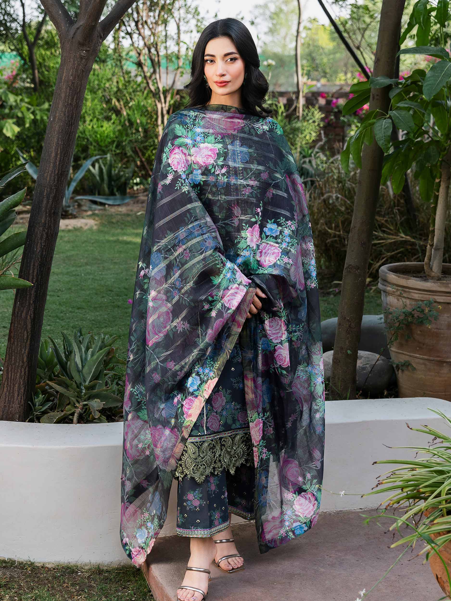 3 Piece Lawn Suit-Embroidered (Unstitched)