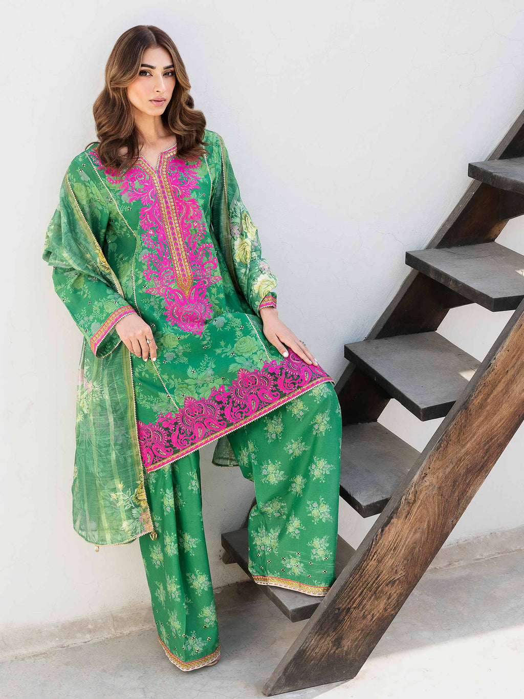 3 Piece Lawn Suit-Embroidered (Unstitched)
