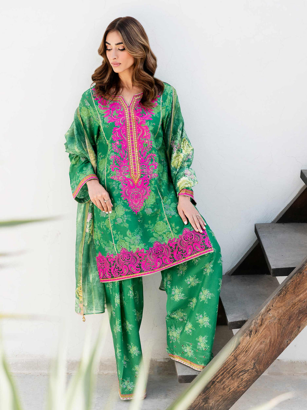 3 Piece Lawn Suit-Embroidered (Unstitched)