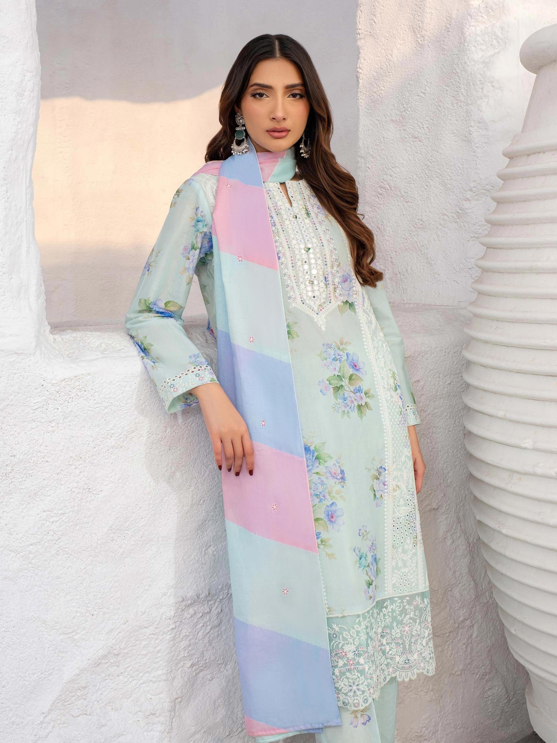 3 Piece Lawn Suit-Embroidered (Unstitched)