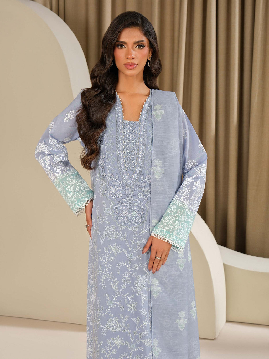 3 Piece Lawn Suit-Embroidered (Unstitched)
