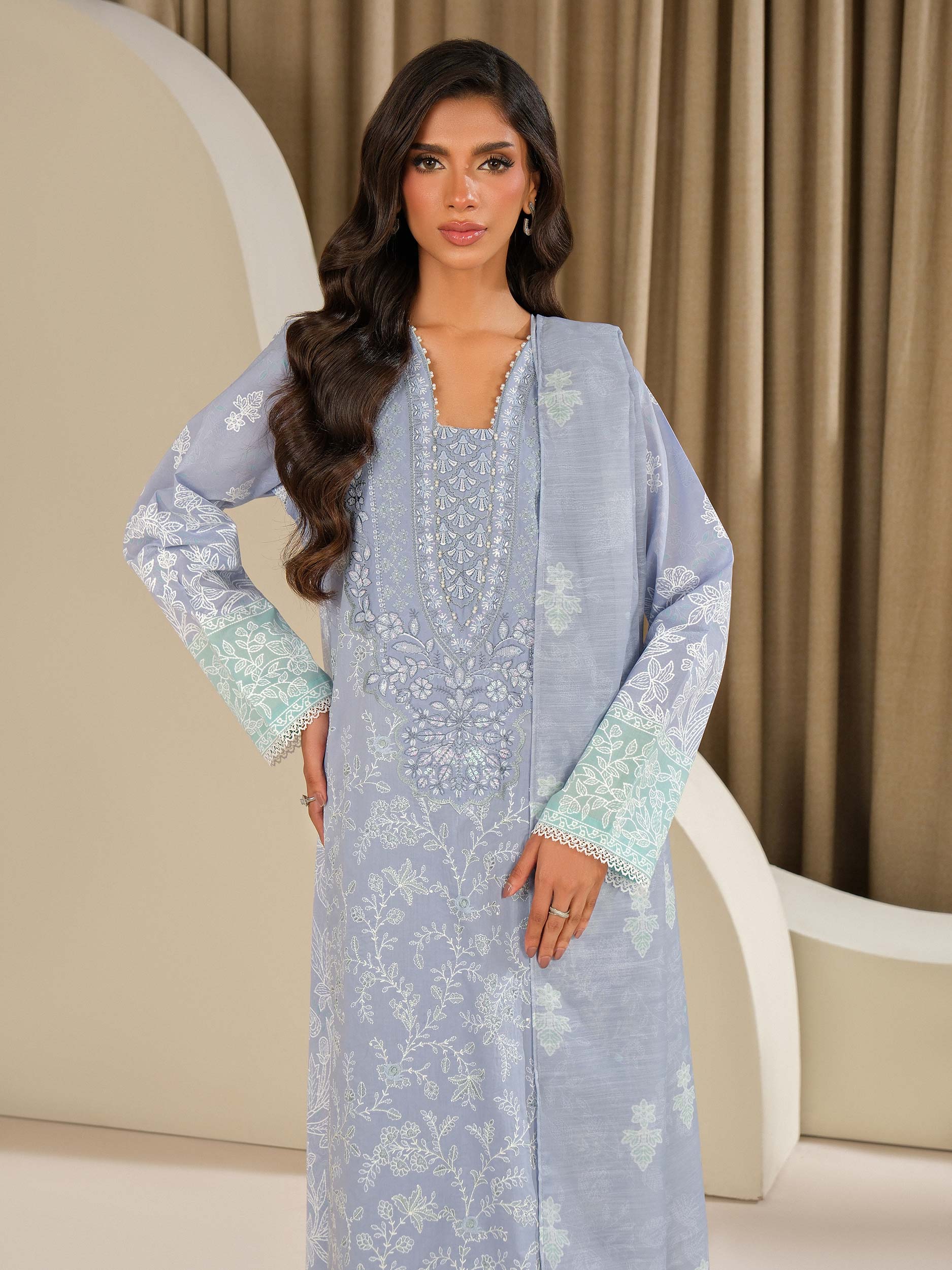 3 Piece Lawn Suit-Embroidered (Unstitched)