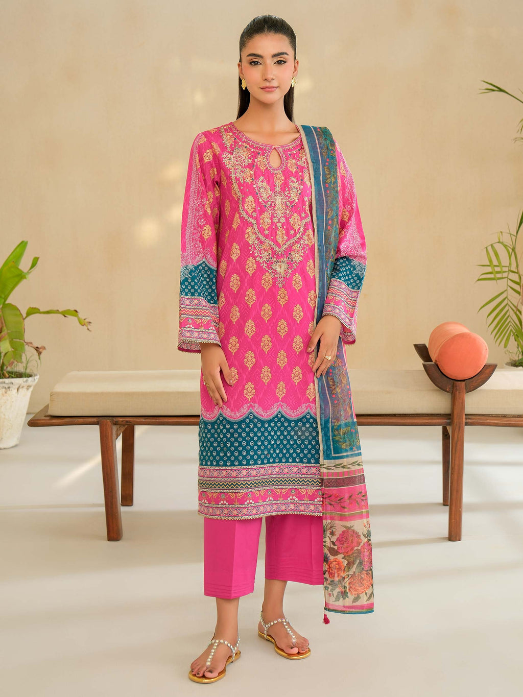 3 Piece Lawn Suit-Embroidered (Unstitched)
