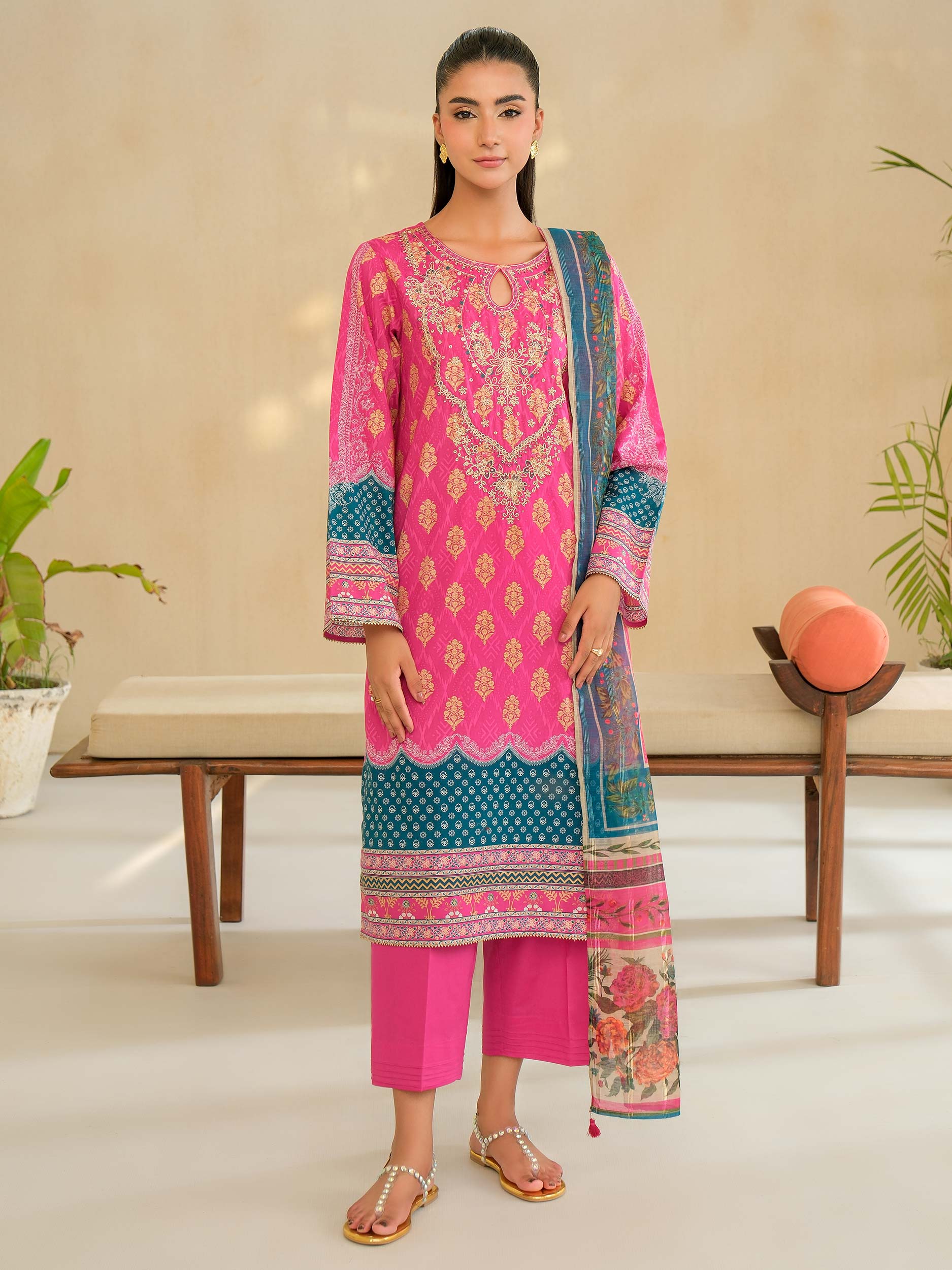 3 Piece Lawn Suit-Embroidered (Unstitched)