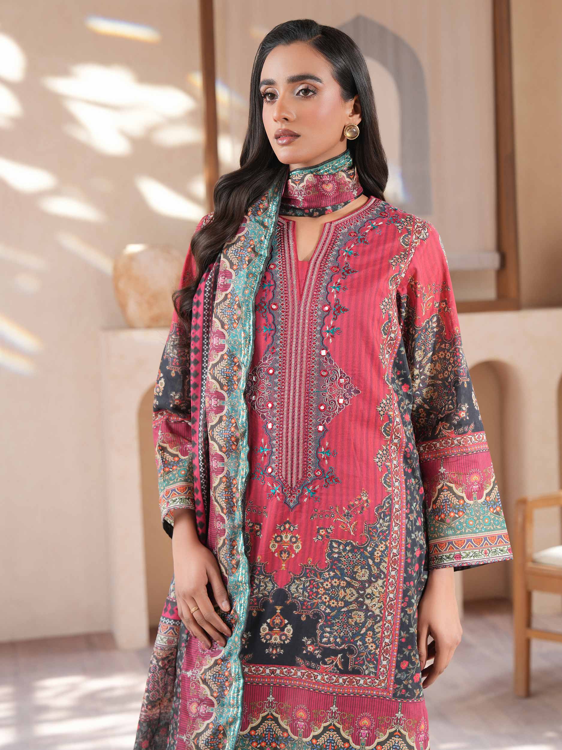 3 Piece Lawn Suit-Embroidered (Unstitched)