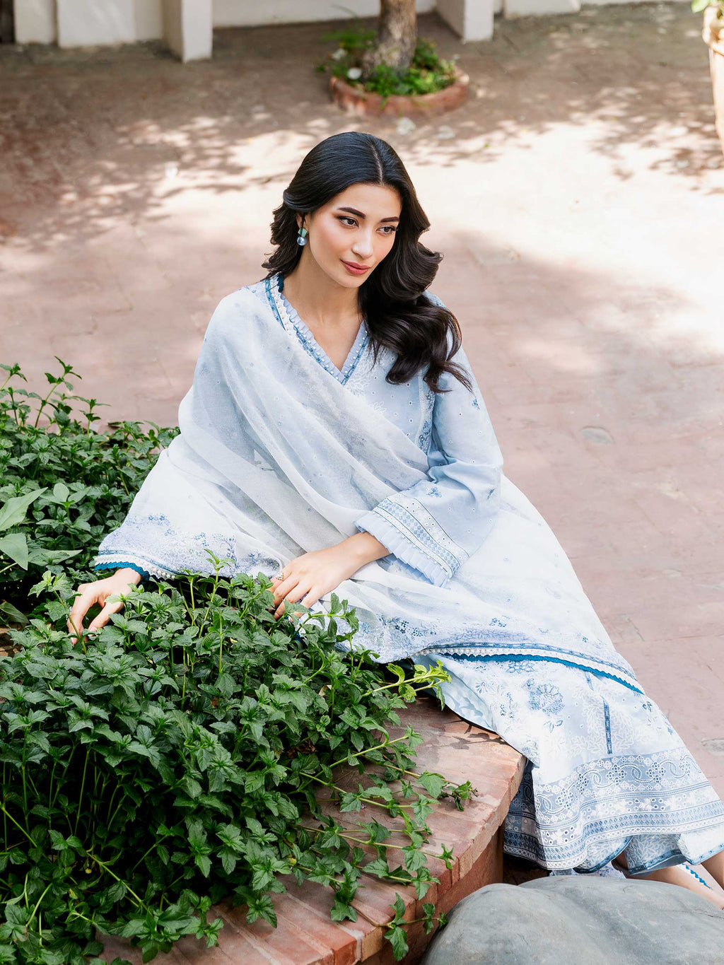 3 Piece Jacquard Suit-Embroidered (Unstitched)