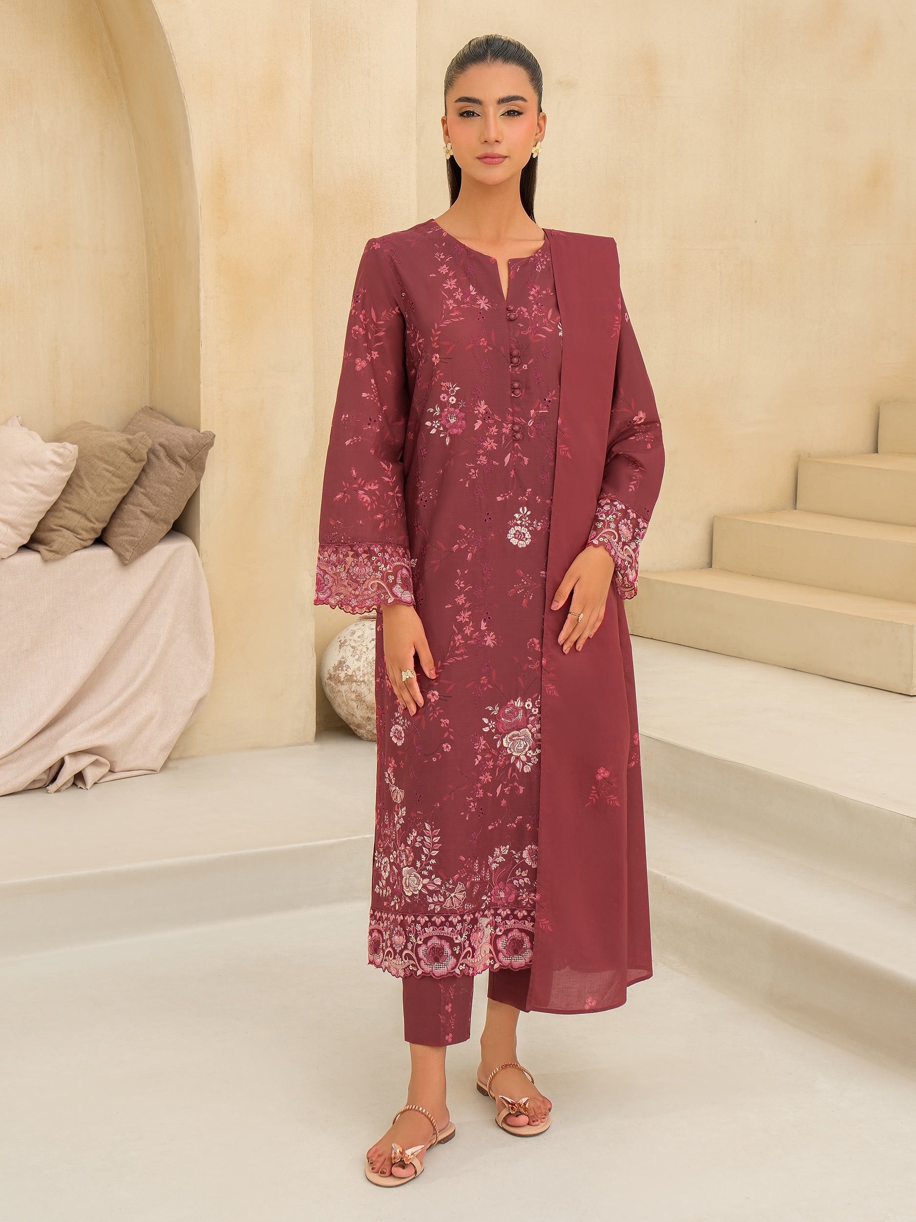 3 Piece Lawn Suit-Embroidered (Unstitched)