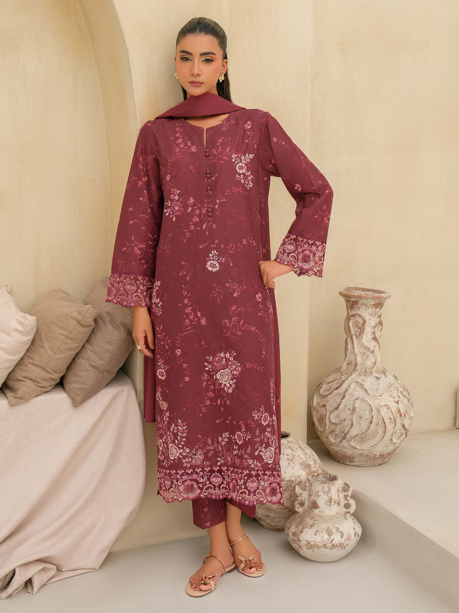 3 Piece Lawn Suit-Embroidered (Unstitched)