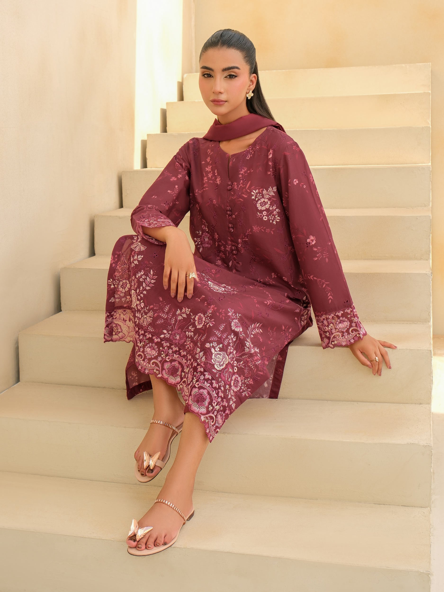 3 Piece Lawn Suit-Embroidered (Unstitched)