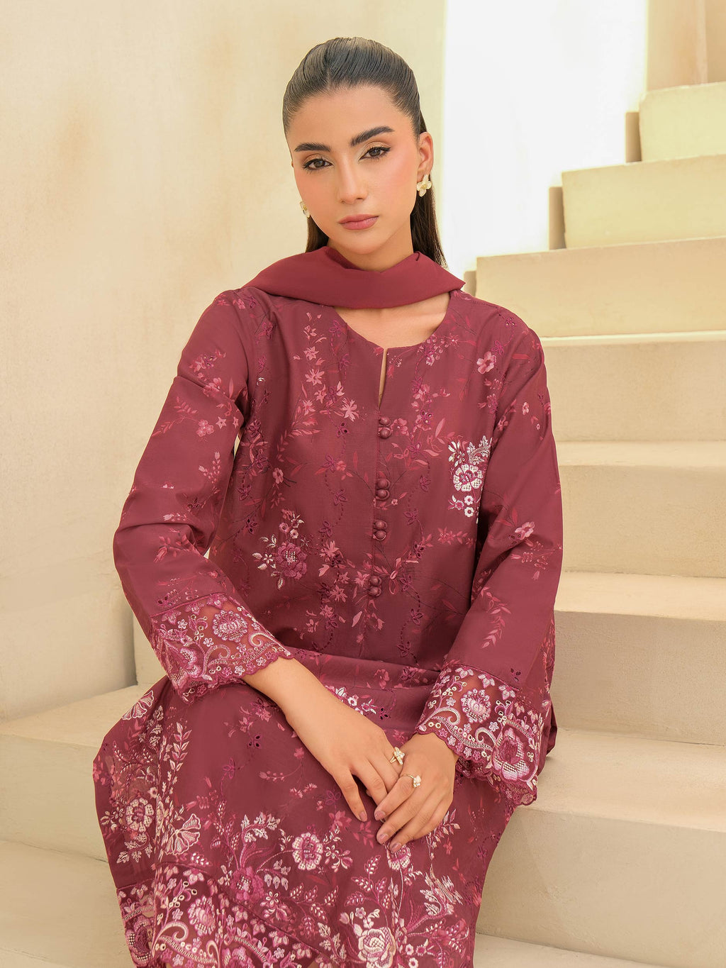 3 Piece Lawn Suit-Embroidered (Unstitched)